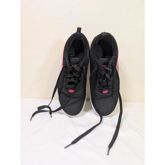 Heelys Men's 7 Women's 8.5 Black and Pink Roller Shoes with Extra Parts - Picture 3 of 7